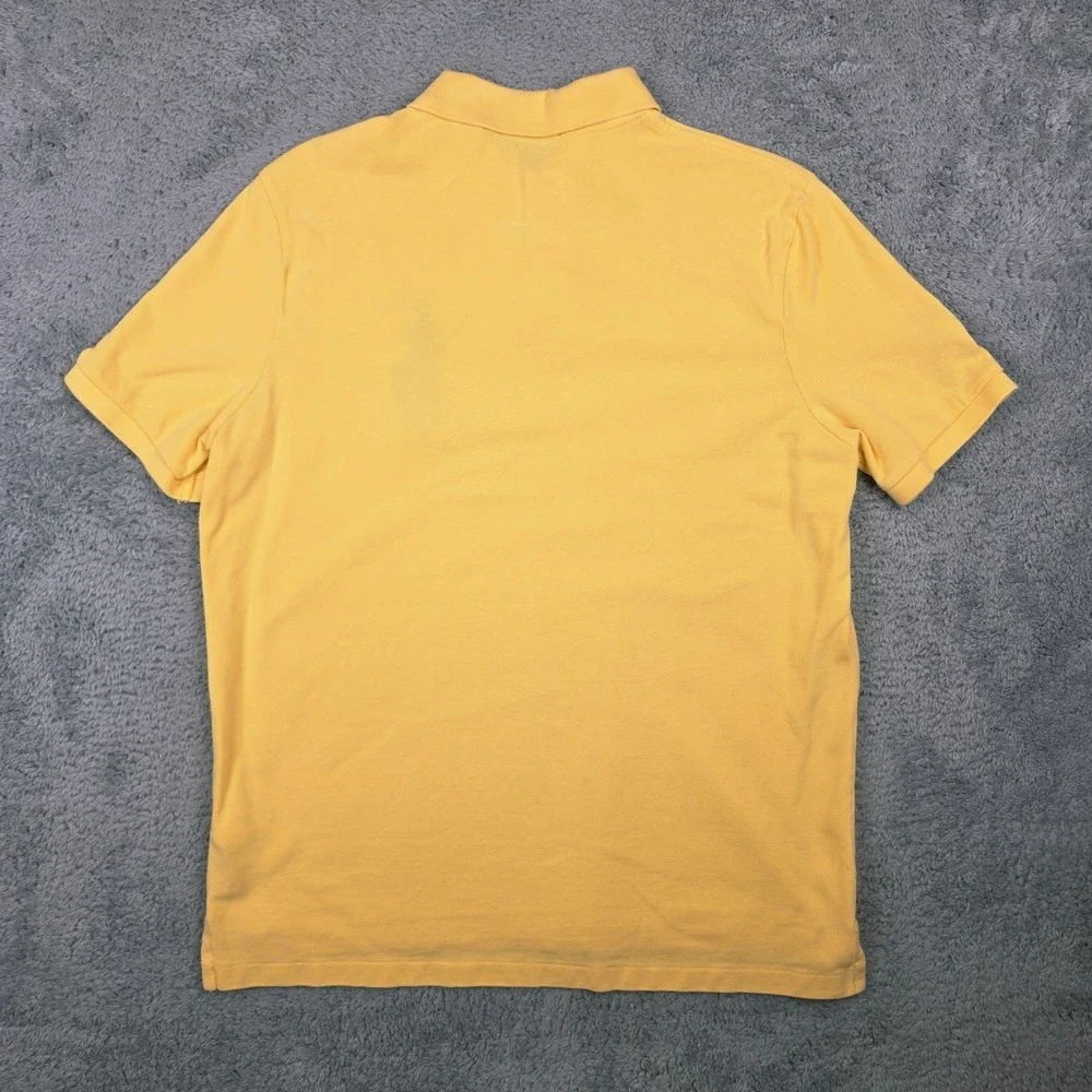 Polo Ralph Lauren Polo Shirt Mens M Yellow Big Pony Classic Fit Short Sleeve 3